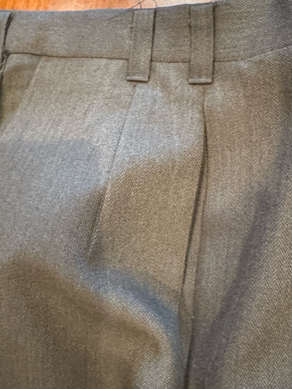 NWOT Men's Alexander Lloyd Dress Pants - Dark Gray/Brown Mini Herringbone Cuffs - Picture 2 of 5